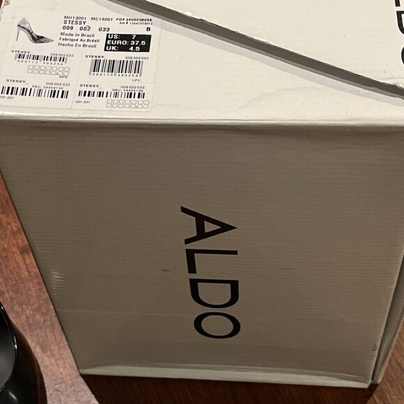 Aldo Patent Leather Black Stessy Heels - Picture 2 of 4